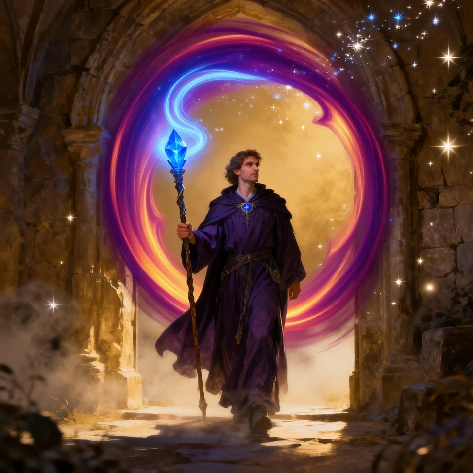 Chrono Edit: Dramatically transform the archway from a simple stone structure into a swirling, unstable temporal portal.

T